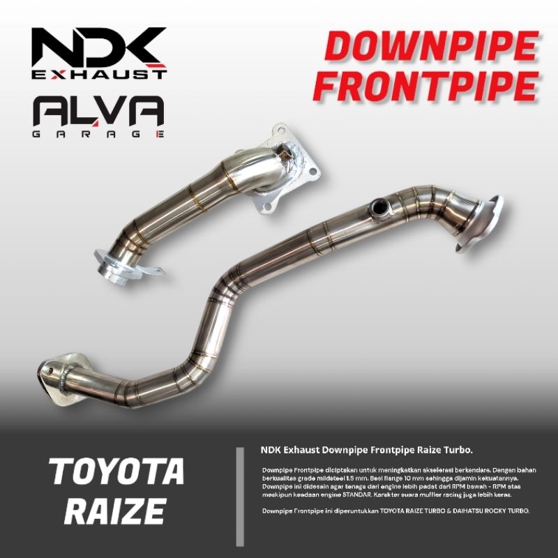 Downpipe Frontpipe Raize Turbo 1.0 NDK Exhaust – Knalpot Racing Plug and Play