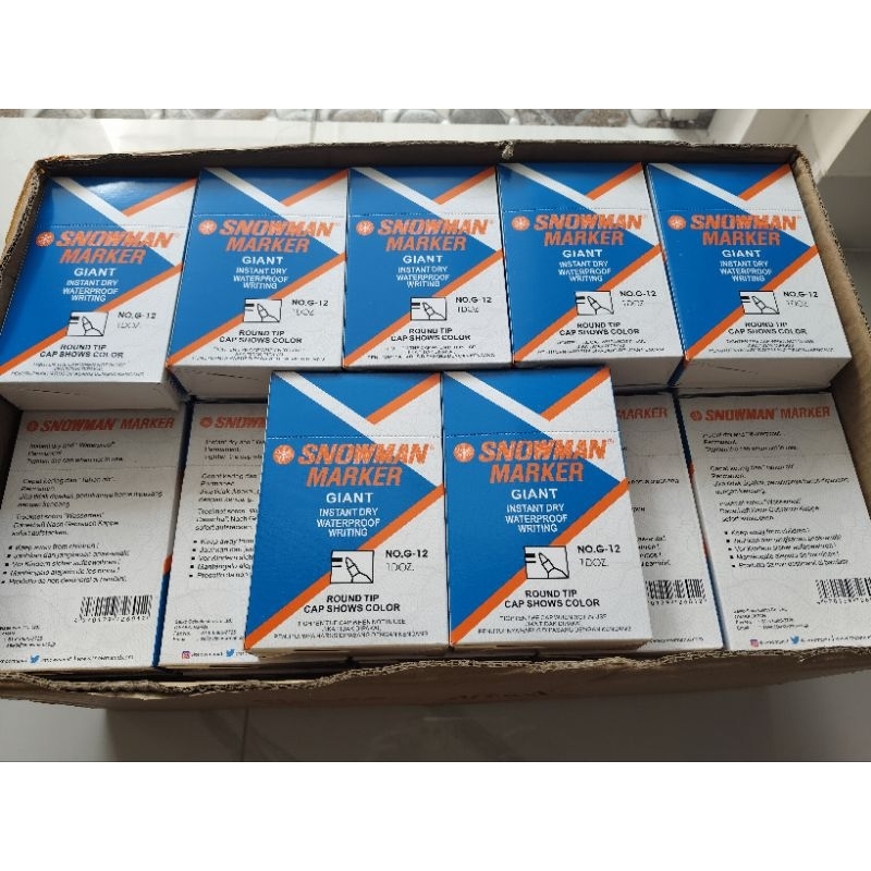 

Spidol Snowman PERMANEN G-12 1DUS ISI 60 LUSIN per BOX isi 12 pcs