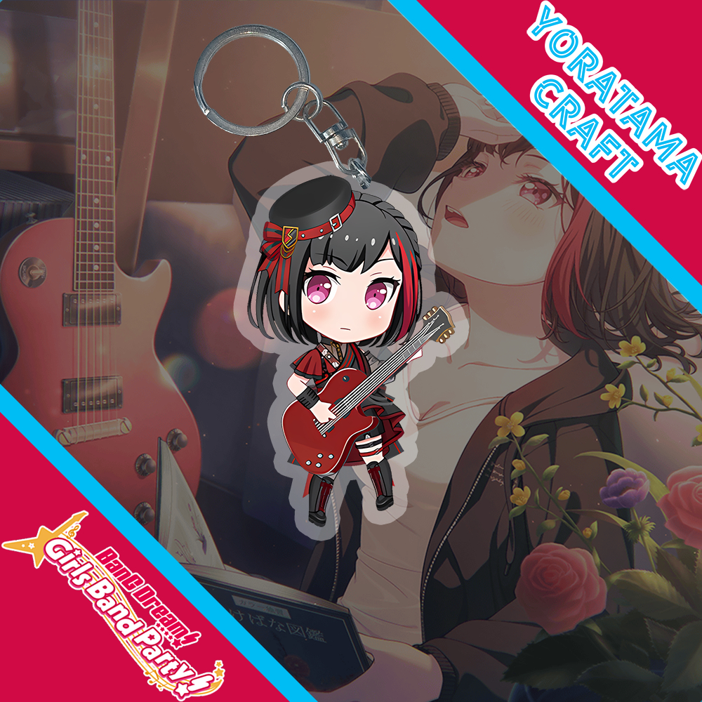 Gantungan Kunci Ran Mitake Bang Dream, Keychain Anime Lucu Murah