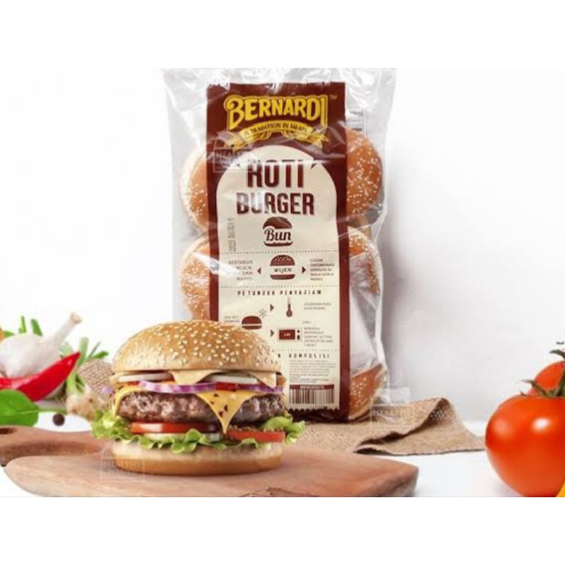 

BERNARDI BURGER BUN WIJEN / ROTI BURGER WIJEN ISI 6