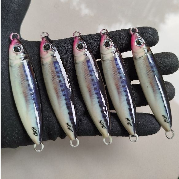 umpan metal jig full GID 80 gram decal / umpan metal jig 80 gram / metal jig full GID