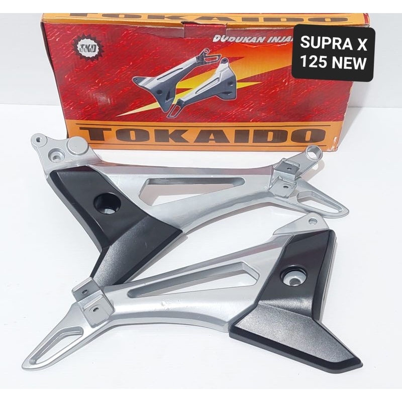 Dudukan Step Footstep Belakang Kiri Plus Kanan SUPRA X 125 NEW FI BATMAN MERK TOKAIDO