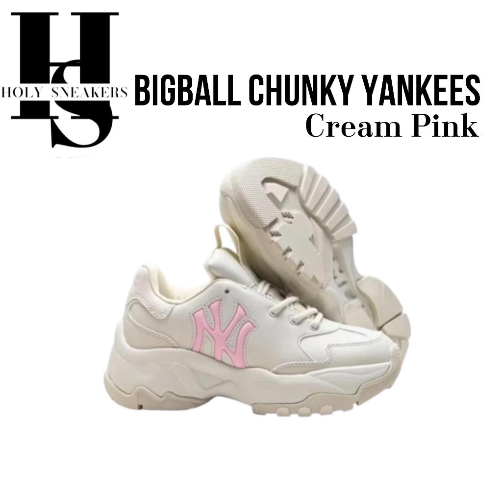 Sepatu New York MLB Bigball Chunky Yankees Cream Pink Original