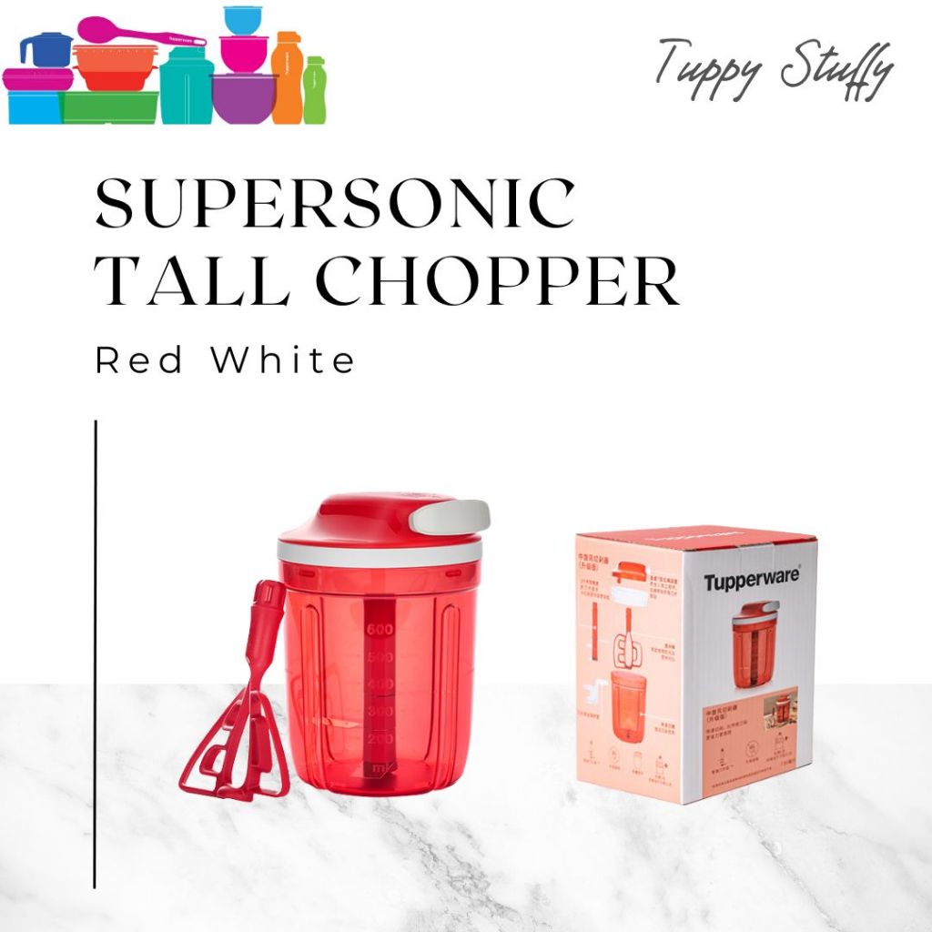 Tupperware Supersonic Chopper (1)- Red | Chopper manual Tupperware/Pencincang manual  set Tupperware