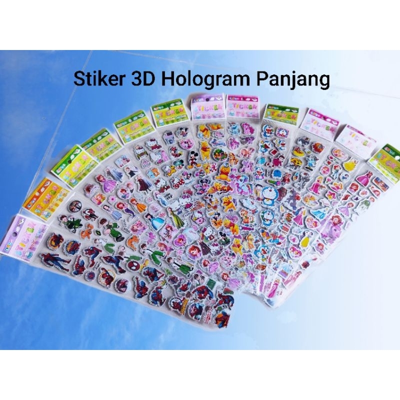 

Stiker Timbul Hologram Panjang / Sticker 3D Hologram Karakter Kartun