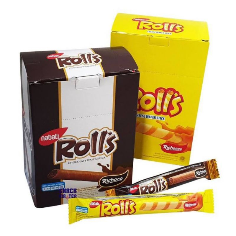 

RICHEESE ROLLS CHEESE | RICHOCO ROOLS CHOCOLATE FLAVOUR 1 PACK ISI 20 PCS X 7 GRAM murah