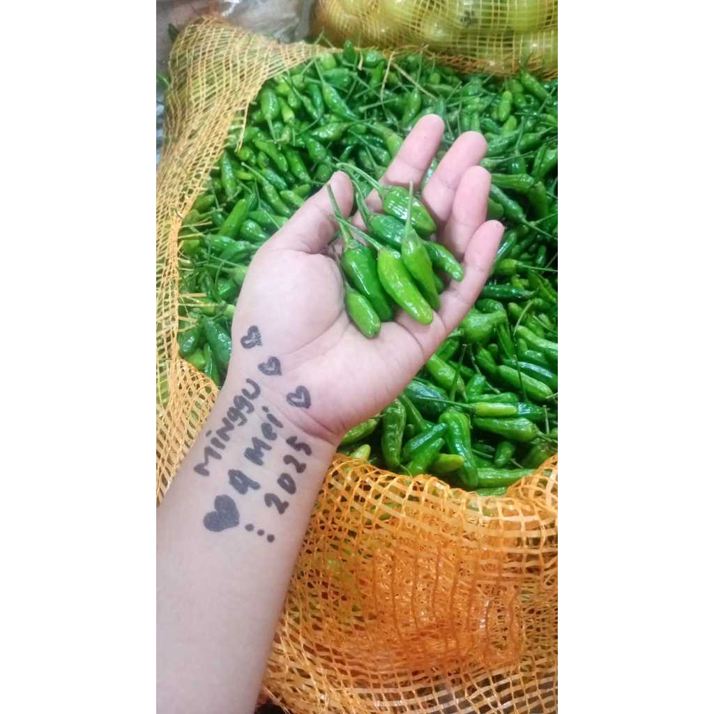 

Cabe Rawit Hijau Caplak 1Kg