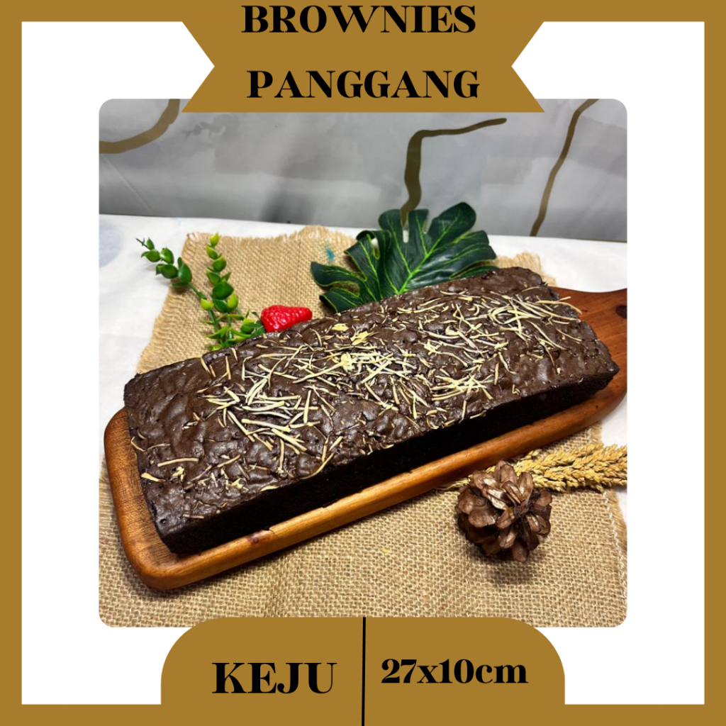 

Kue Brownis Coklat / Brownies Panggang Keju