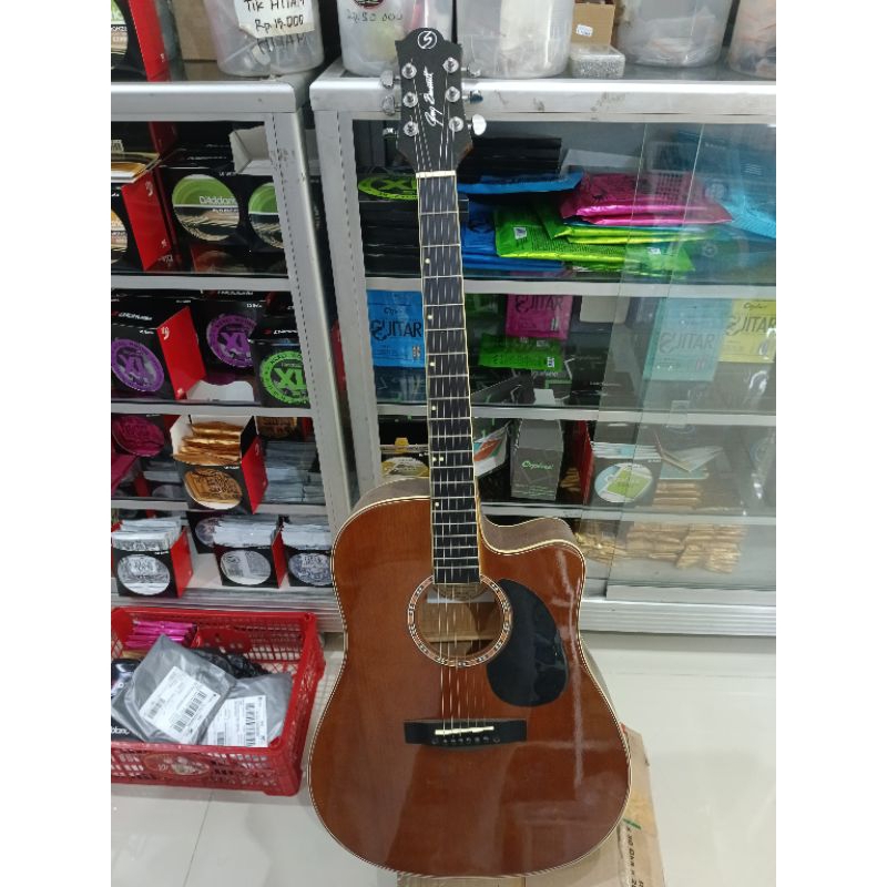 Gitar Akustik Premium Gitar greg bennet samick Fake Costem bonus tas dan pick gitar