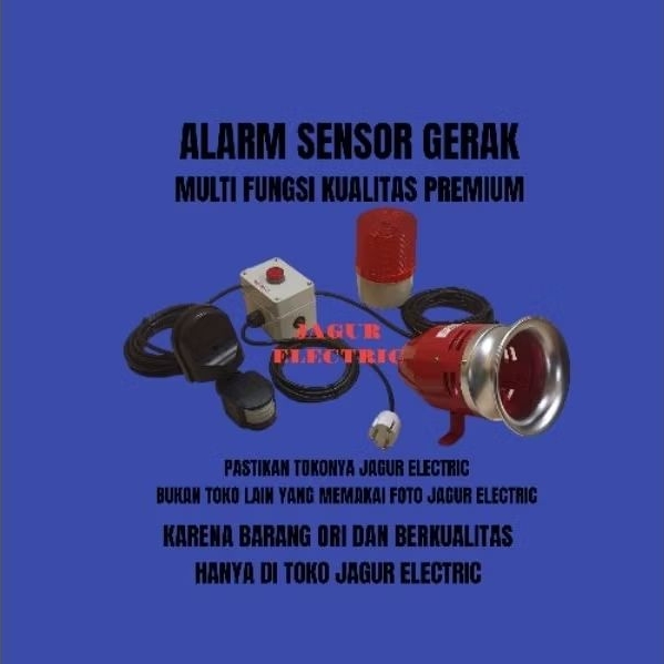 Alarm Anti Maling/Alarm Darurat Dengan Sensor Gerak + MS-390 + Lampu Rotary