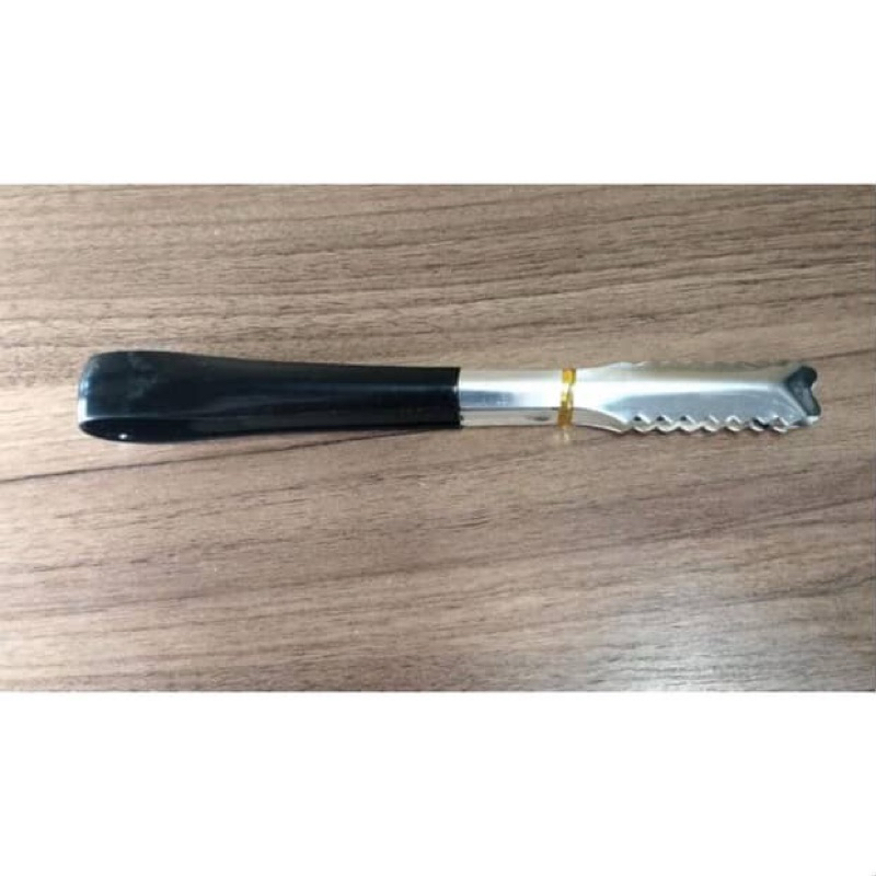 Ice Tong 8inc / Food Tong Ice Cube / Sugar Tong / Multi Purpose Tong Black / Alat Capit Pencapit Sta