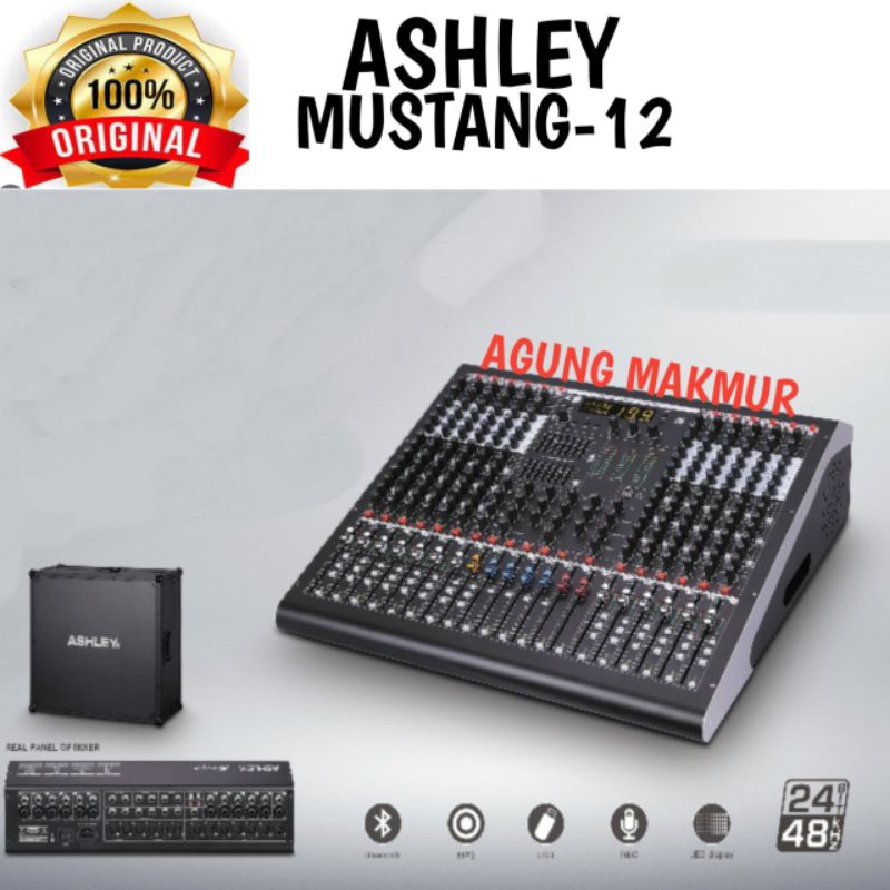 Mixer Audio Ashley Mustang-12 12 channel Original - Mixer Ashley Mustang 12