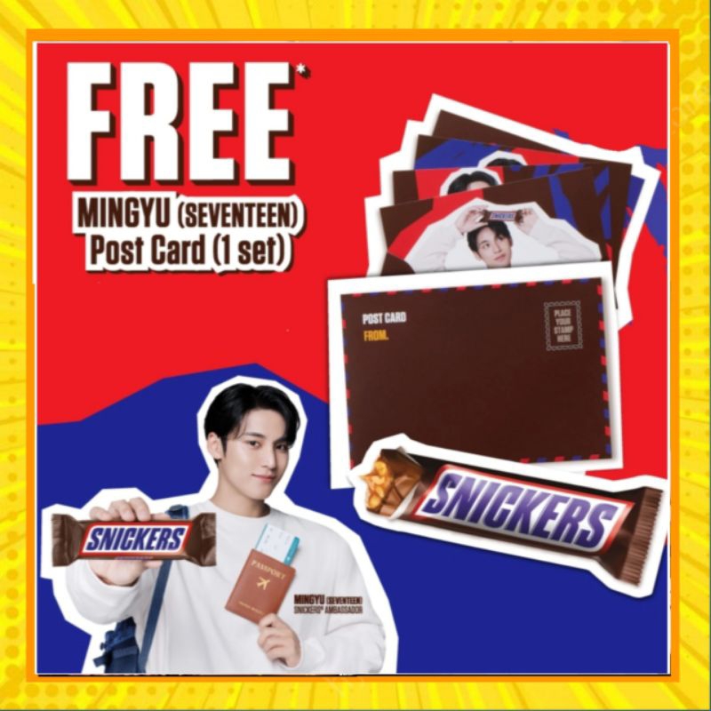 SNICKERS POSCARD MINGYU SEVENTEEN - MINGYU POSCARD - SNICKER MINGYU