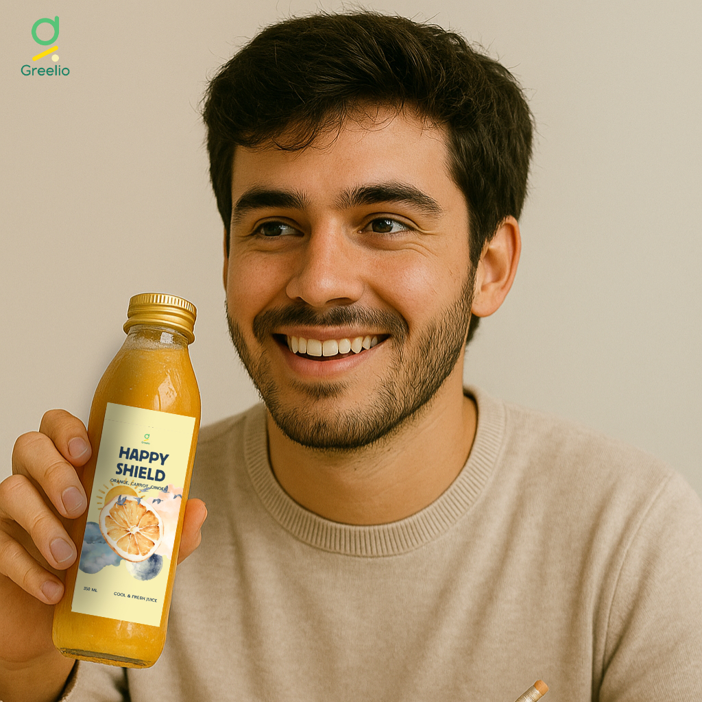 

[PRE ORDER] Jus Buah & Sayur Kombinasi - Happy Shield - Jeruk, Wortel, Jahe [350ml]