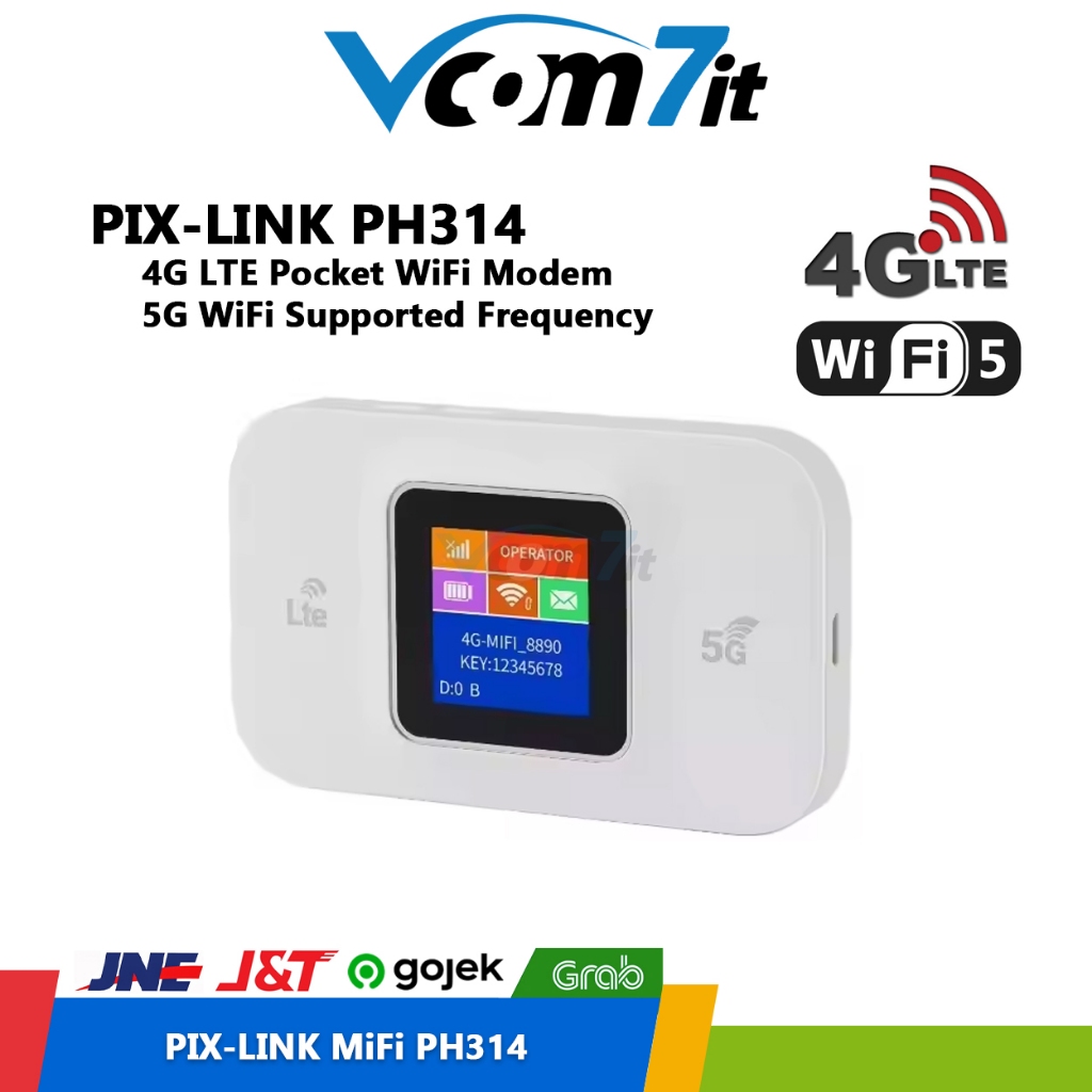PIX-LINK 4G LTE Mini Pocket MiFi Modem 3000mAh Battery Router Dual Band 5G WiFi