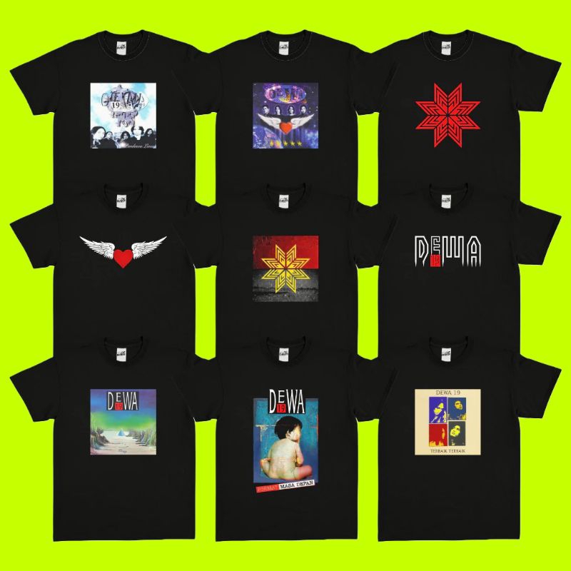 KAOS MUSIK BAND DEWA 19 // TSHIRT BAND DEWA 19 // KAOS BAND LEGEND