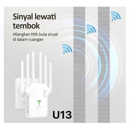 [ 6 Antena u13 ] WIFI Expander 2400mb Repeater Nirkabel Rumah Repeater wifi Penguat Sinyal Antena Du