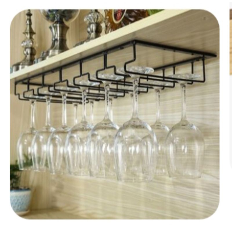 rak gelas gantung/rak gelas mini bar/gantungan gelas