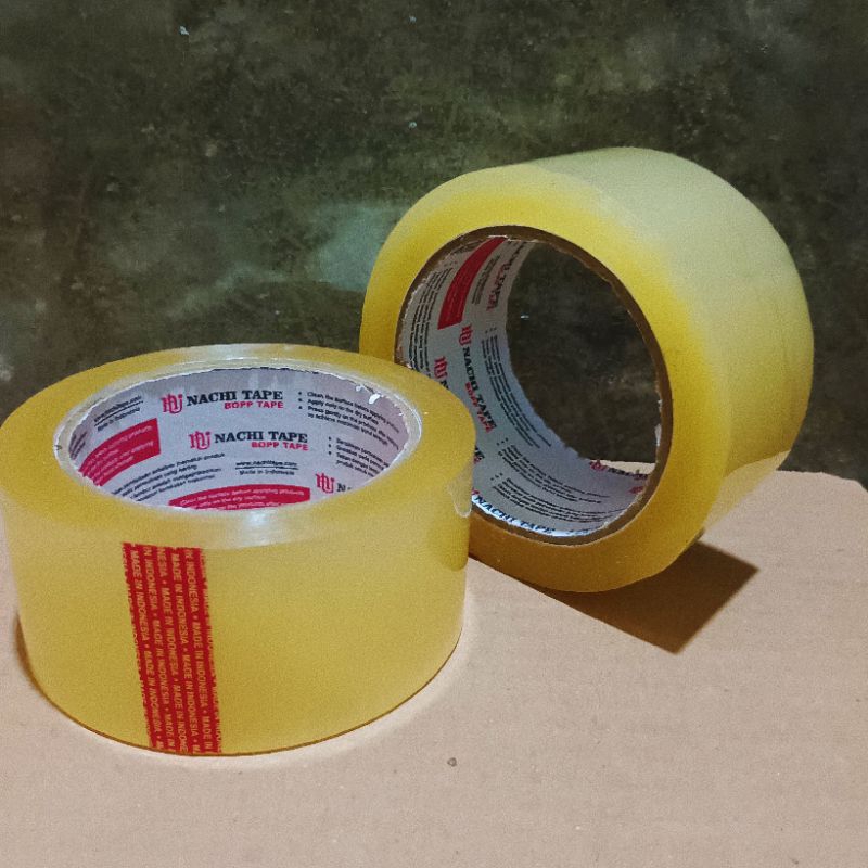 

LAKBAN NACHI BENING 1 PCS Ukuran 100 yard × 48 mm / LAKBAN BENING MURAH /LAKBAN PUTIH JUMBO / LAKBAN PACKING / LAKBAN COKLAT / LAKBAN JATENG MURAH