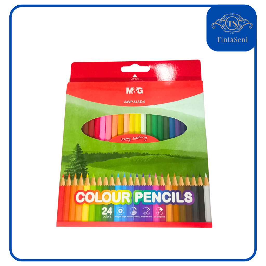 

Pensil Warna M&G Isi 24 Warna Hexagonal Berkualitas Murah Bagus M&G Color Pensil Hexagonal
