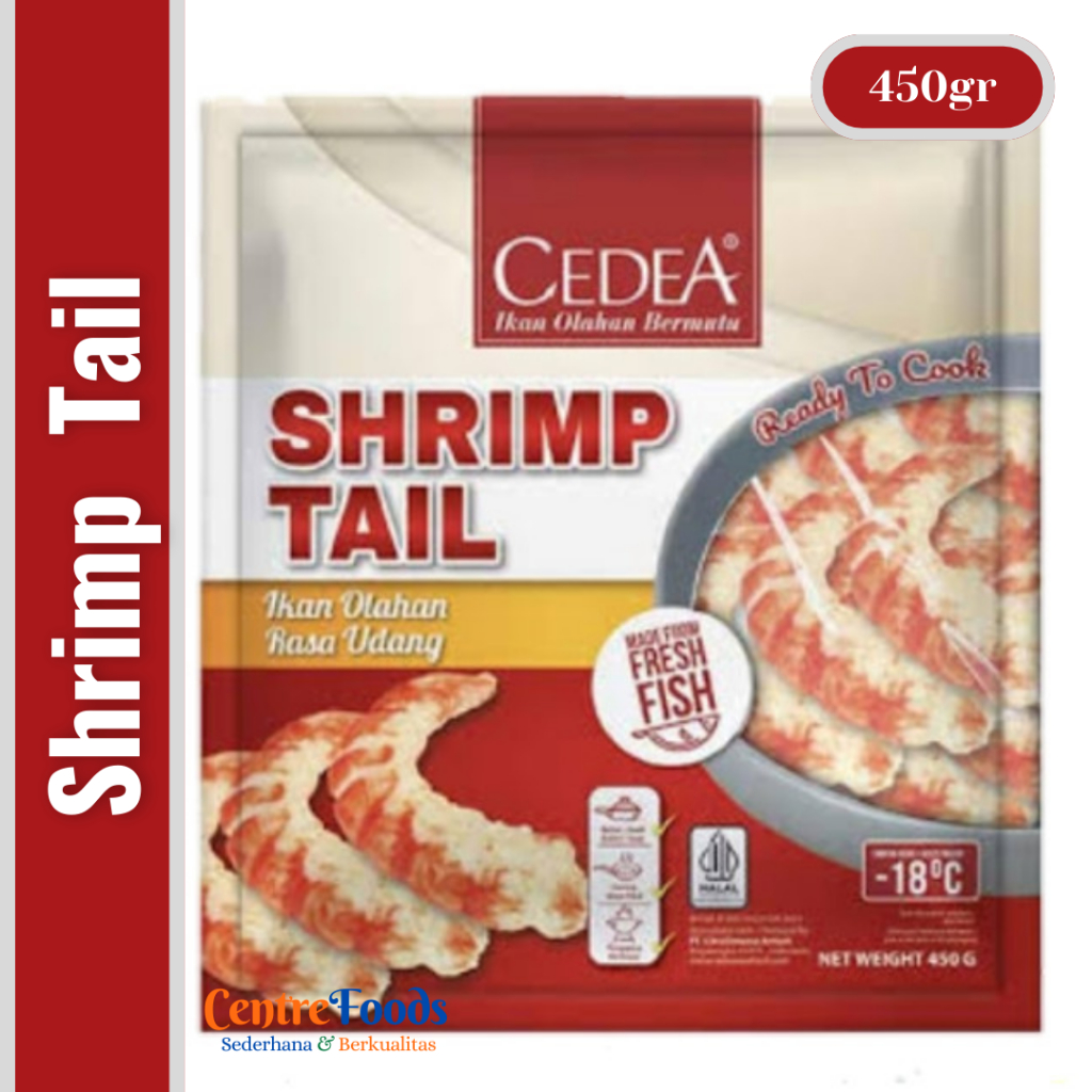 

Ikan Olahan Rasa Udang - Shrimp Tail Cedea | 450gr [ Harga Per BKS ]
