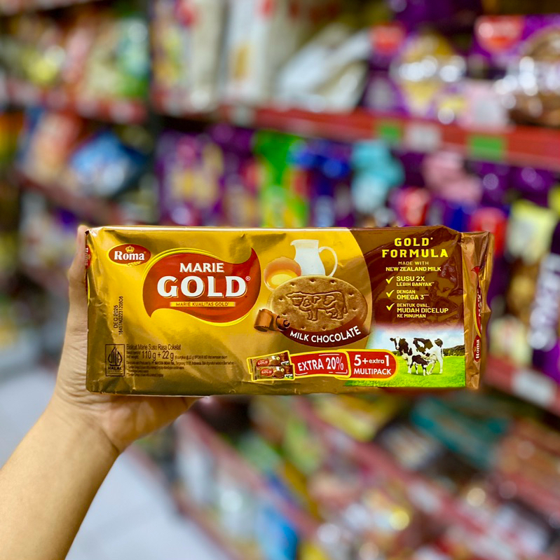 

Roma Marie Gold Milk Chocolate 110gr Isi 6 Bungkus