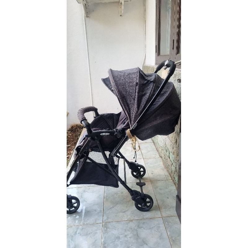 coco latte stroller capella grey preloved