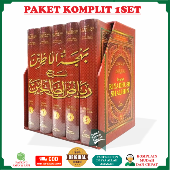 PAKET KOMPLIT Syarah Riyadhus Shalihin ISI 5 BUKU Syaikh Salim bin 'Ied Al-Hilali Penjelasan Kitab B