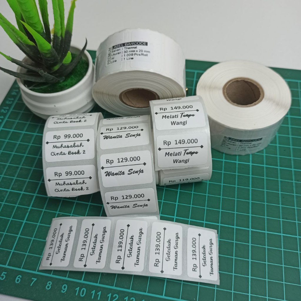 

Cetak Custom Label Thermal 30x20mm Isi 100pcs