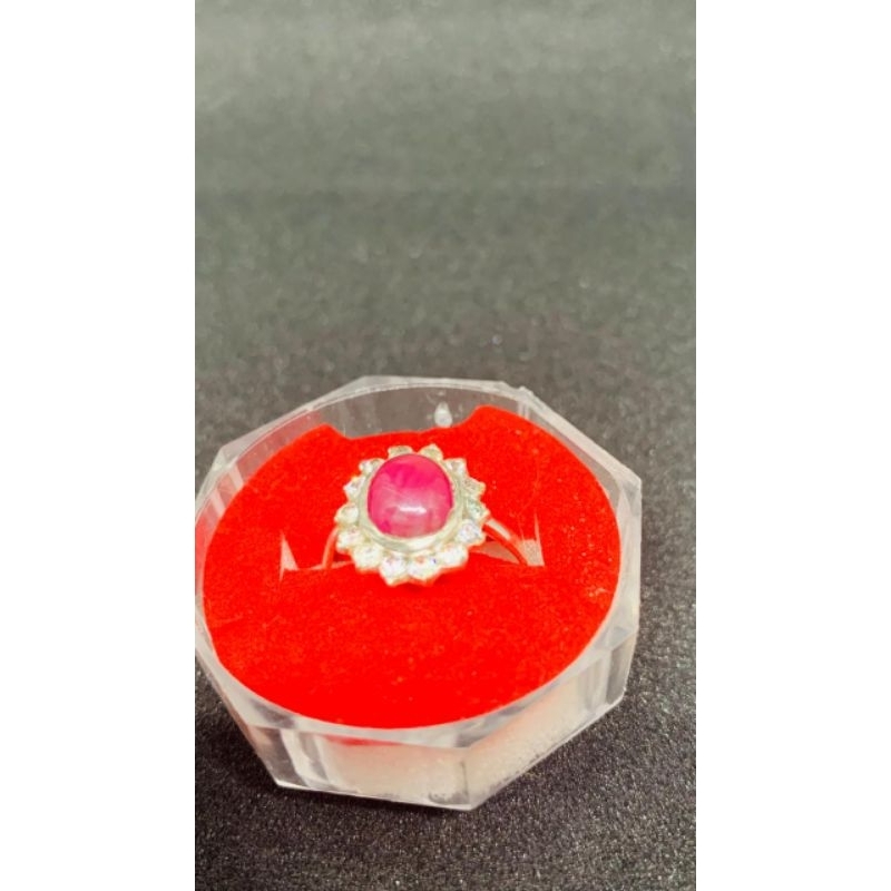 Cincin Ruby ring Perak 925