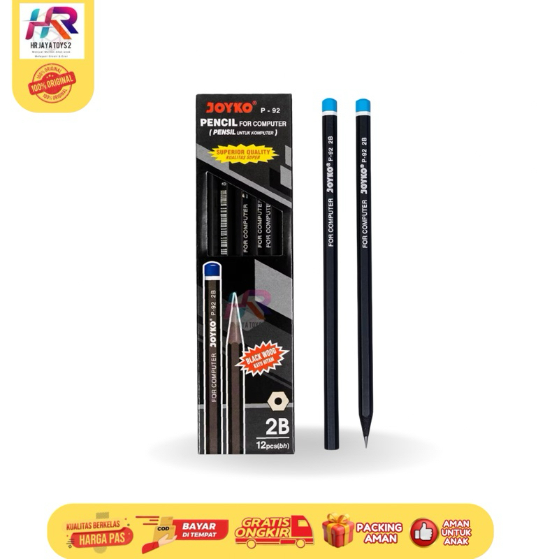 

Pensil Joyko P-92 2B – Hexagonal Grip 12 Pcs