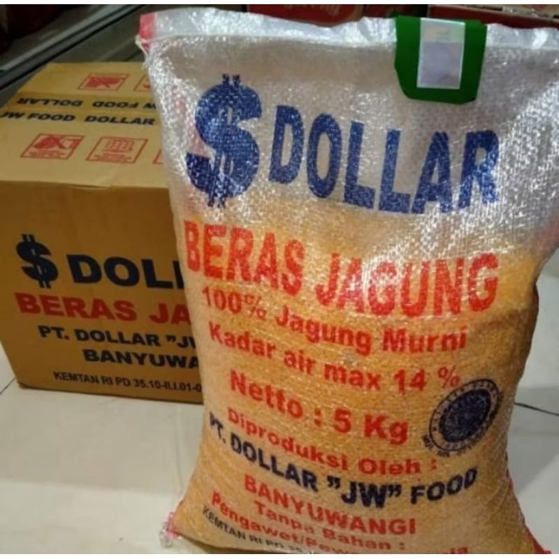 

Beras jagung DOLLAR Repack 1kg | 500gr Beras Sehat
