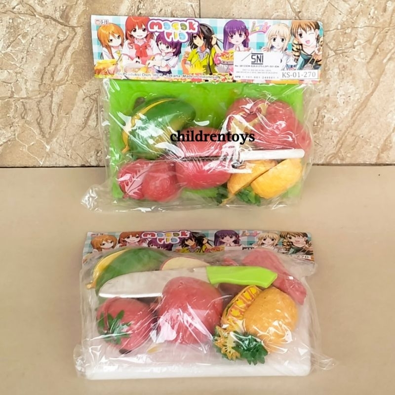 Mainan Potong Buah Magnet KS01 270 / Mainan Potong buah Ria