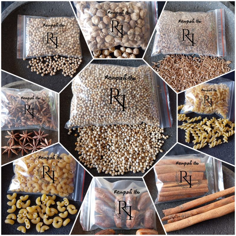 

Aneka Bumbu Rempah Kering 50g & 100g [pekak - kayu manis - lada merica - ketumbar - jinten - cengkeh - makaroni - biji pala - kapulaga - asem jawa]