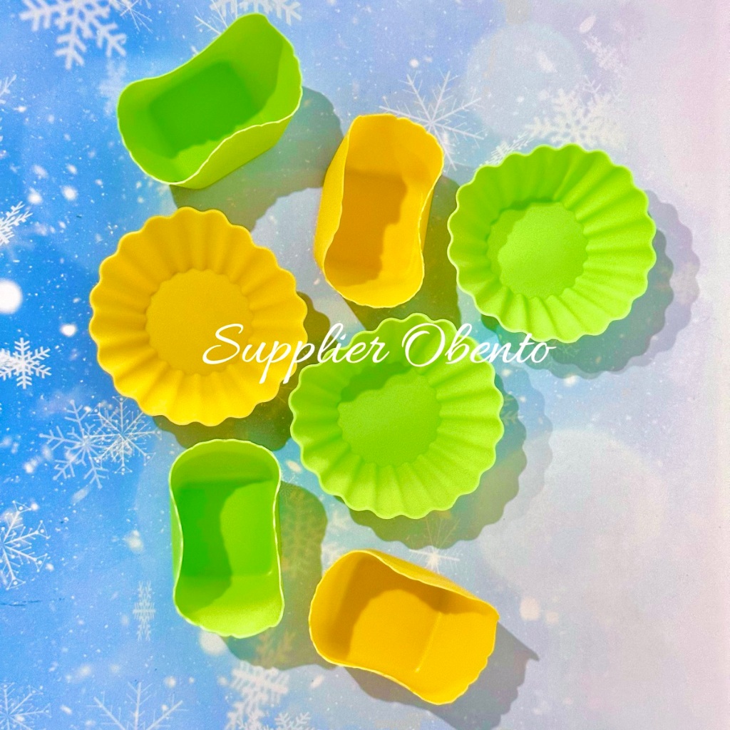 [Daiso] Silicone Side Dish Cup Silicone Cup Bento Salada Silicone Flower Cup - Wadah Silikon Bento T