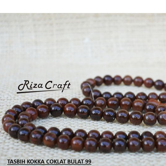 Tasbih Kayu Kokka ASLI Turki ukuran Besar JUMBO 99 Butir by Rizacraft