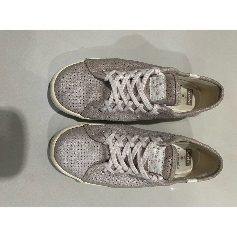 sepatu keds x kate spade rose gold