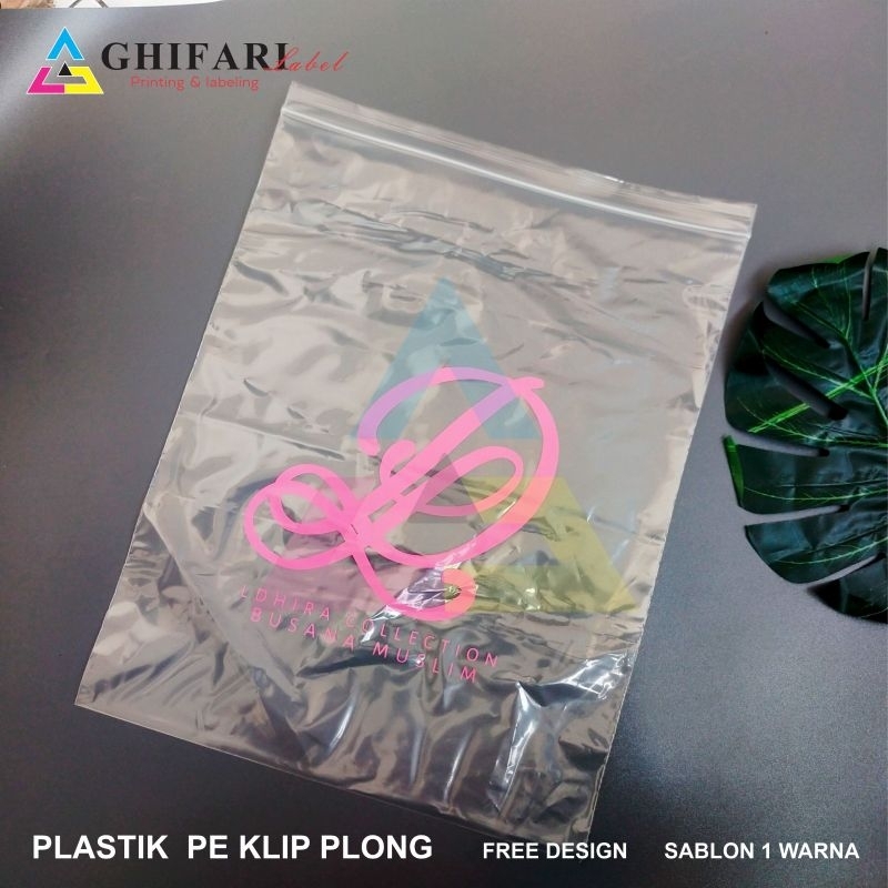 35x40cm Zipper lock bening sablon custom/min 100 pcs/kantong plastik,plastik packing pakaian,plastik