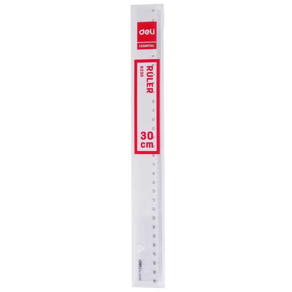 

Deli Penggaris E6230 Kualitas Tinggi Lulus Uji Ultra Transparant Pengukuran Akurat 30cm E6230