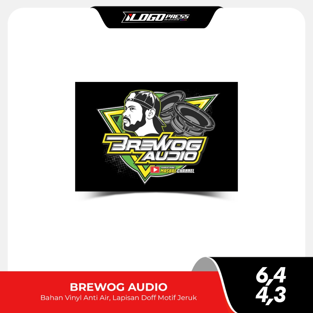 

BREWOG AUDIO Stiker Sound System Bahan Vinyl Premium Anti Air Doff Motif Jeruk