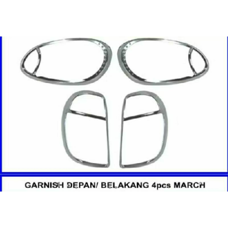 GARNISH DEPAN DAN BELAKANG NISSAN MARCH