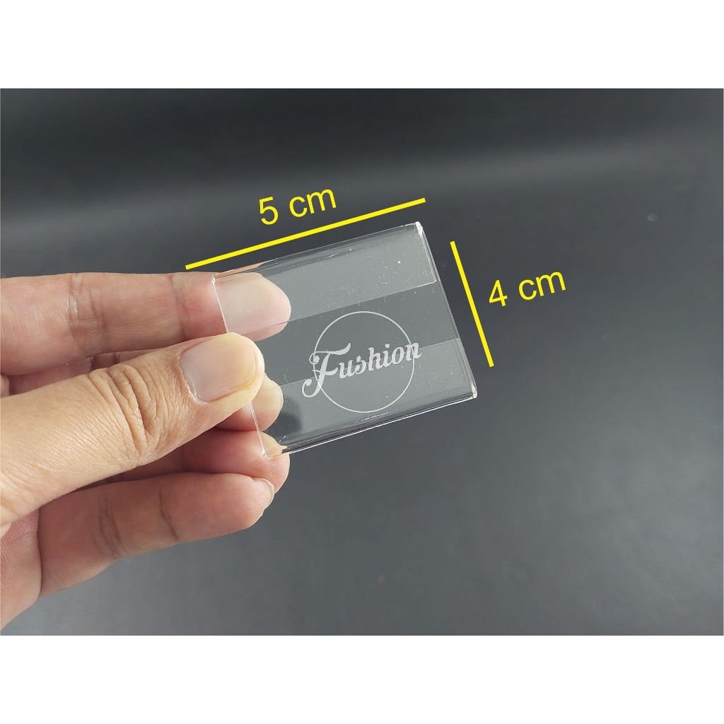 Link preorder Akrilik (Acrylic) Label Nama Harga 5 x 4 cm 200 pcs z******n TIDAK INCLUDE PELEKAT Lab