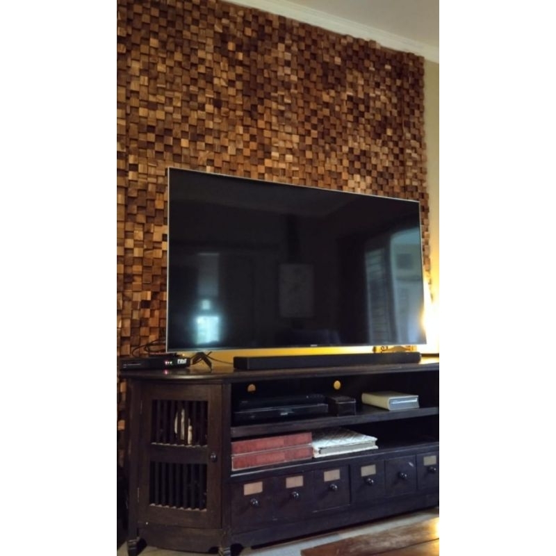 dinding kayu jati/wood panel kayu jati/clading panel kayu jati