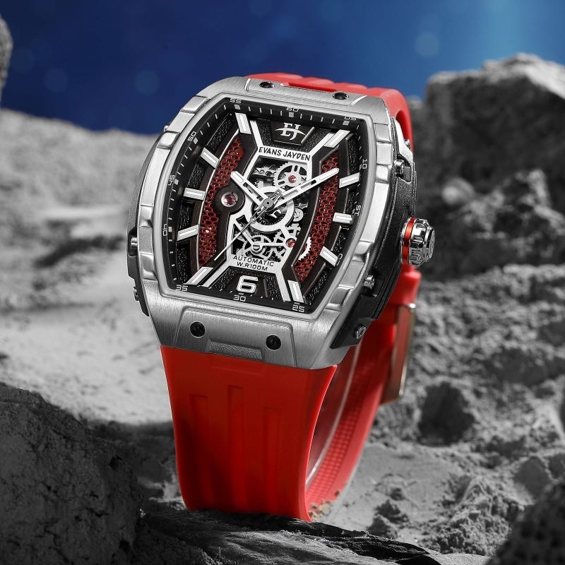 Jam Tangan Original EVANS JAYDEN Rubber EJ 9610 Water Resist