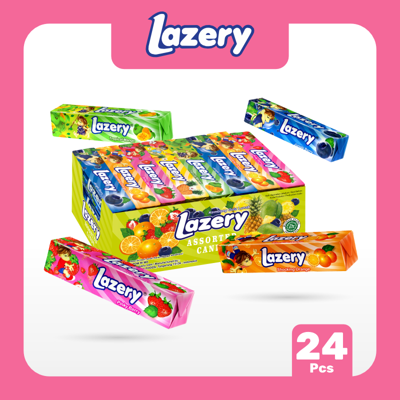 

Permen Stick Lazery Kembang Gula Mix isi 24 Stick