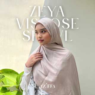 AZiFFA - Zeya Viscose Shawl | Pashmina Premium Mudah di bentuk | Hijab Pashmina Viscose Double Stitc