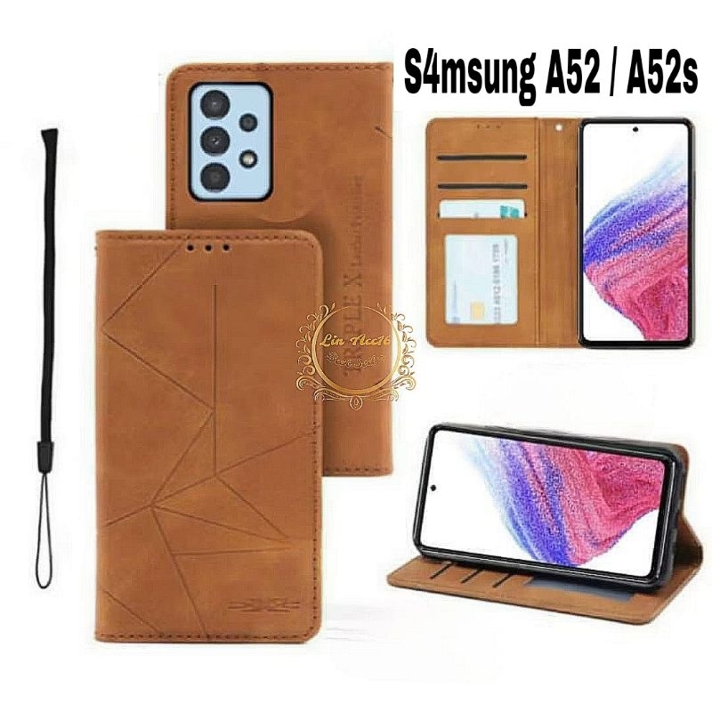 Casing Samsung A52 A52s Case Flip Magnet Cover Penutup Smartphone