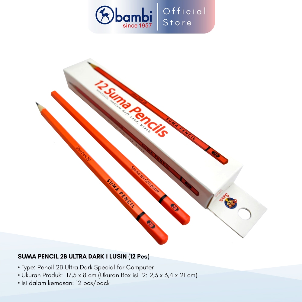 

Bambi x Suma Pensil 2B Ultra Dark 1 PACK Original