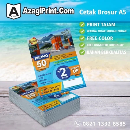 

Cetak Brosur Berwarna Ukuran A6 1 Rim - Satu Hari Jadi - Gratis Desain - SATU SISI HVS