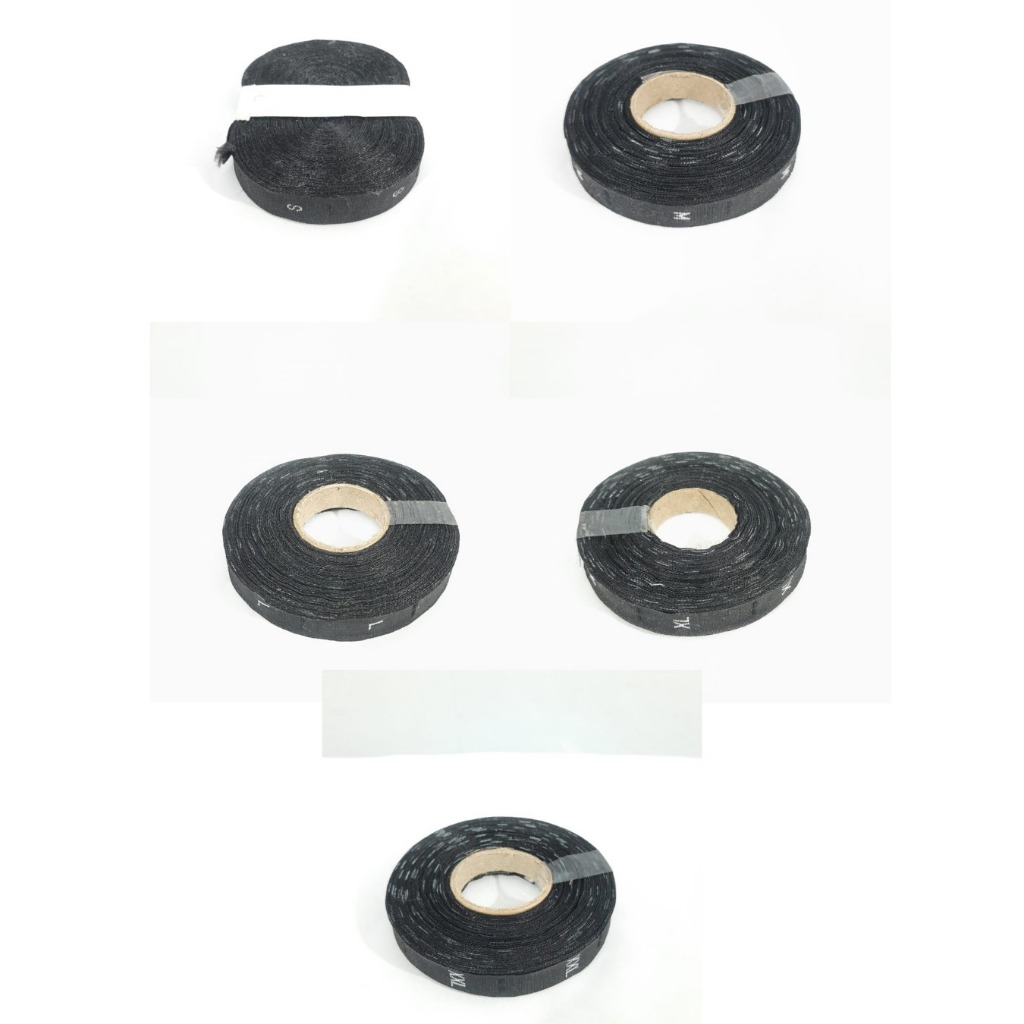 Label Size Bordir Woven Warna Hitam Untuk Ukuran Jahit